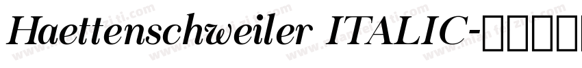 Haettenschweiler ITALIC字体转换